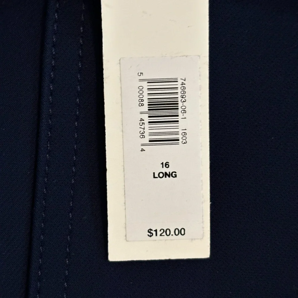 NWT, Banana Republic Stretch Knit Cargo Utility Pant, Navy, 16 Tall, 29.5” IS